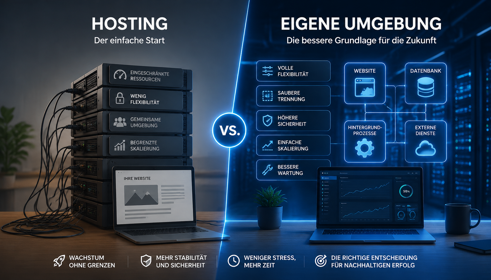 Warum eine Umgebung oft besser ist als klassisches Hosting